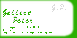 gellert peter business card